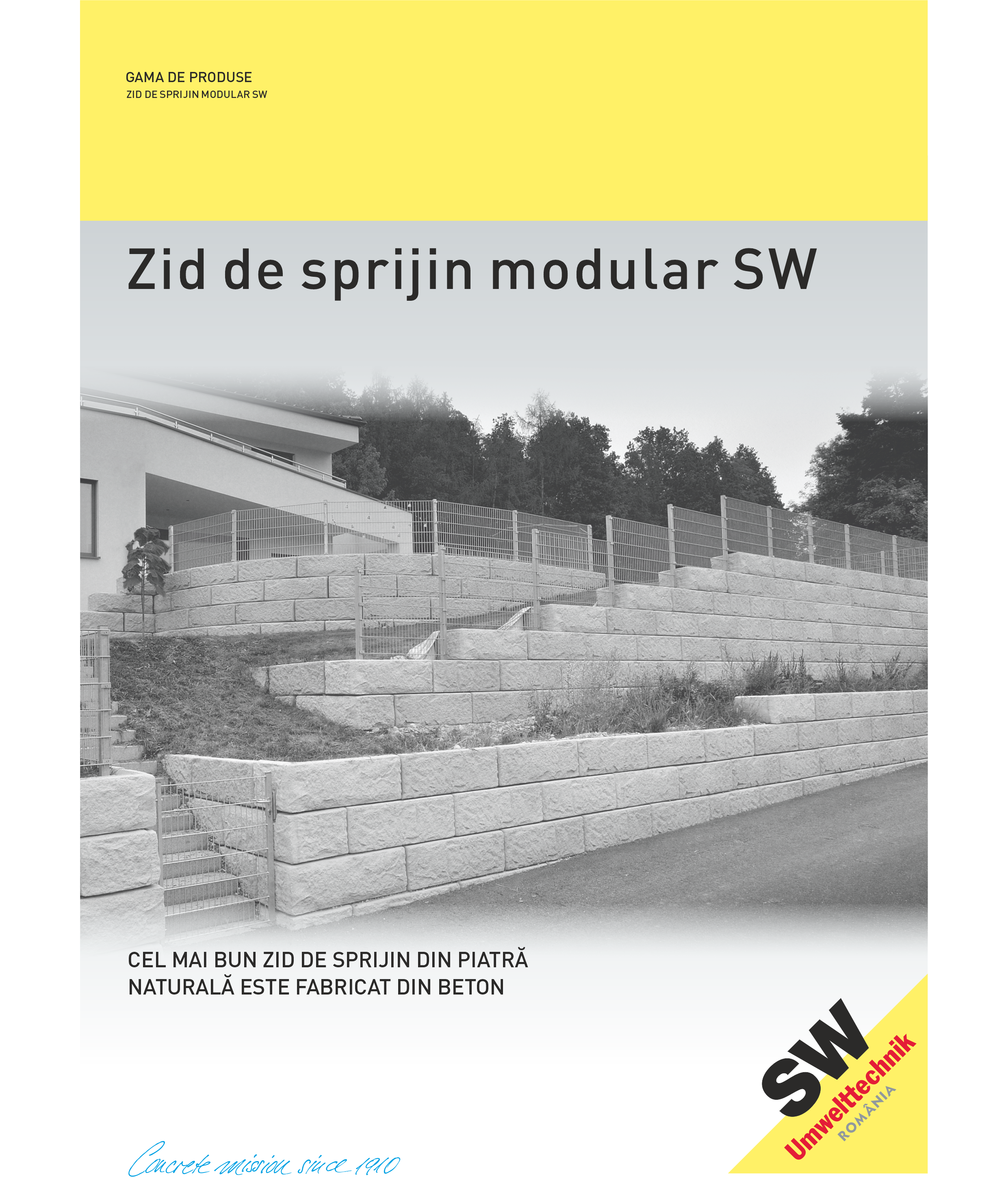 Zid de sprijin modular