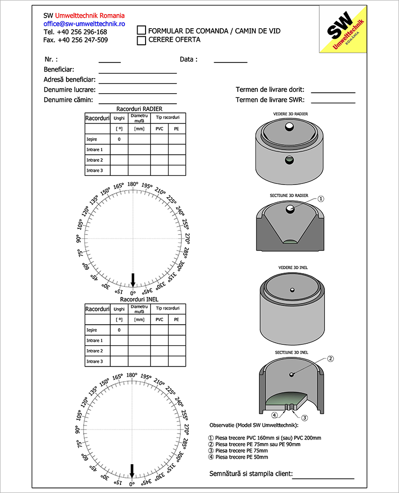 Formular de comanda camin de vid